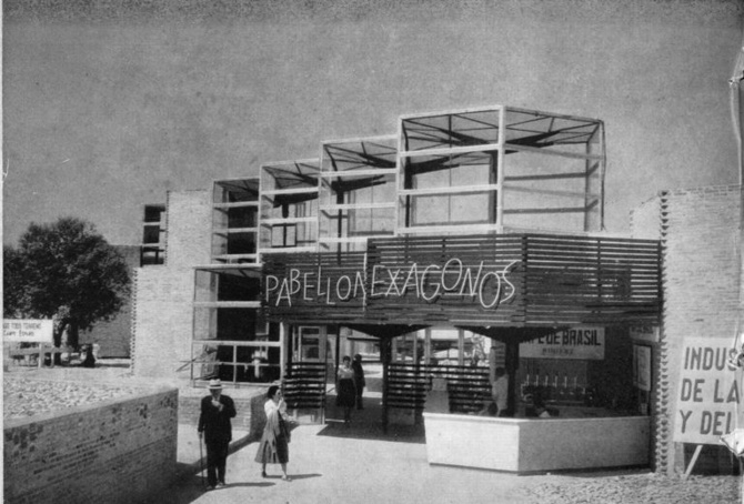The Hexagon Pavilion after its move to Madrid